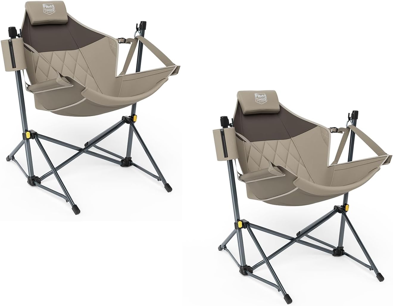 TIMBER RIDGE Hammock Camping Chair with Adjustable Backrest, Heavy Duty Folding Hammock Chair Supports 300lbs, Portable Hammock Chair for Camping, Travelling and Patio, Blue