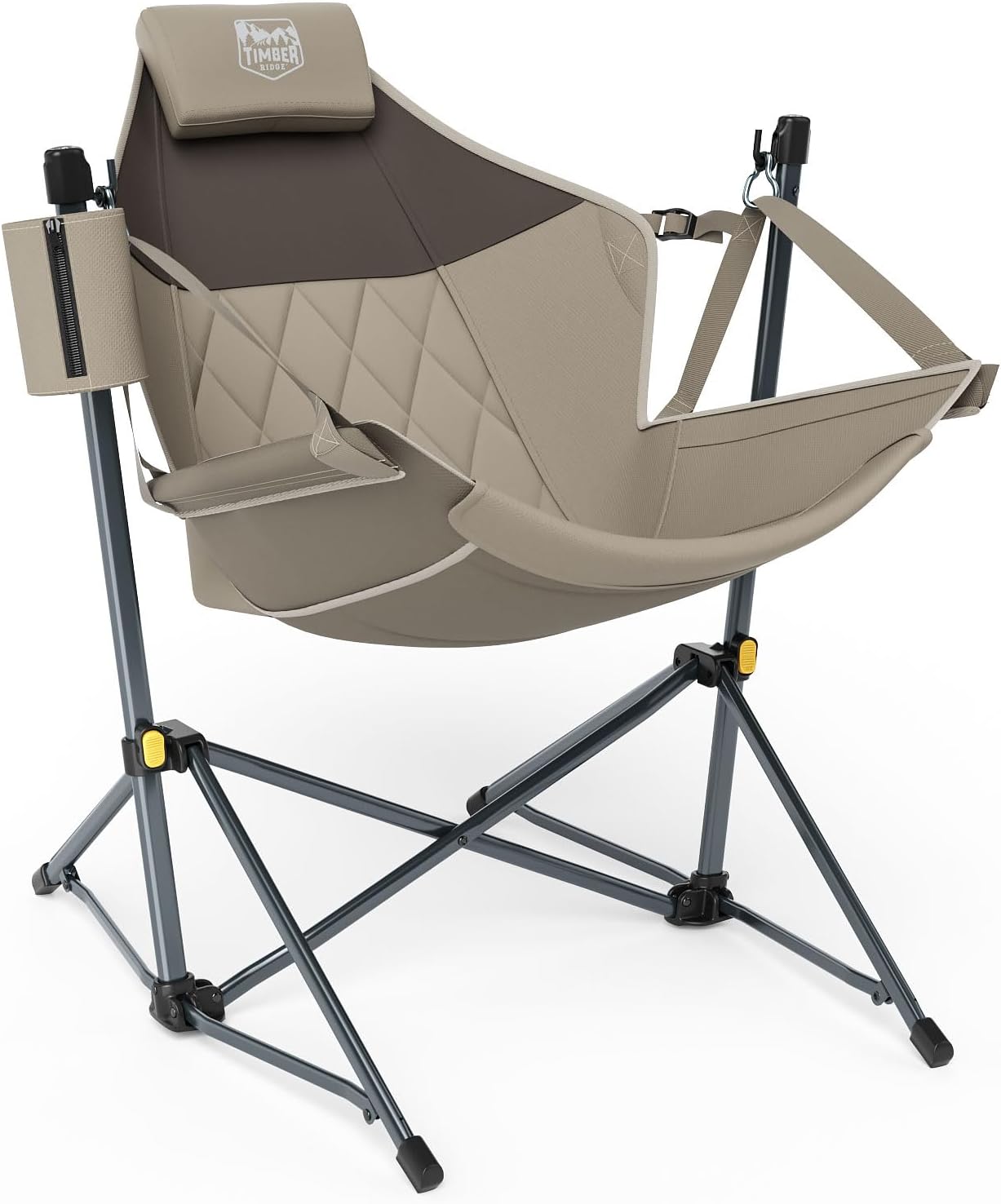 TIMBER RIDGE Hammock Camping Chair with Adjustable Backrest, Heavy Duty Folding Hammock Chair Supports 300lbs, Portable Hammock Chair for Camping, Travelling and Patio, Blue