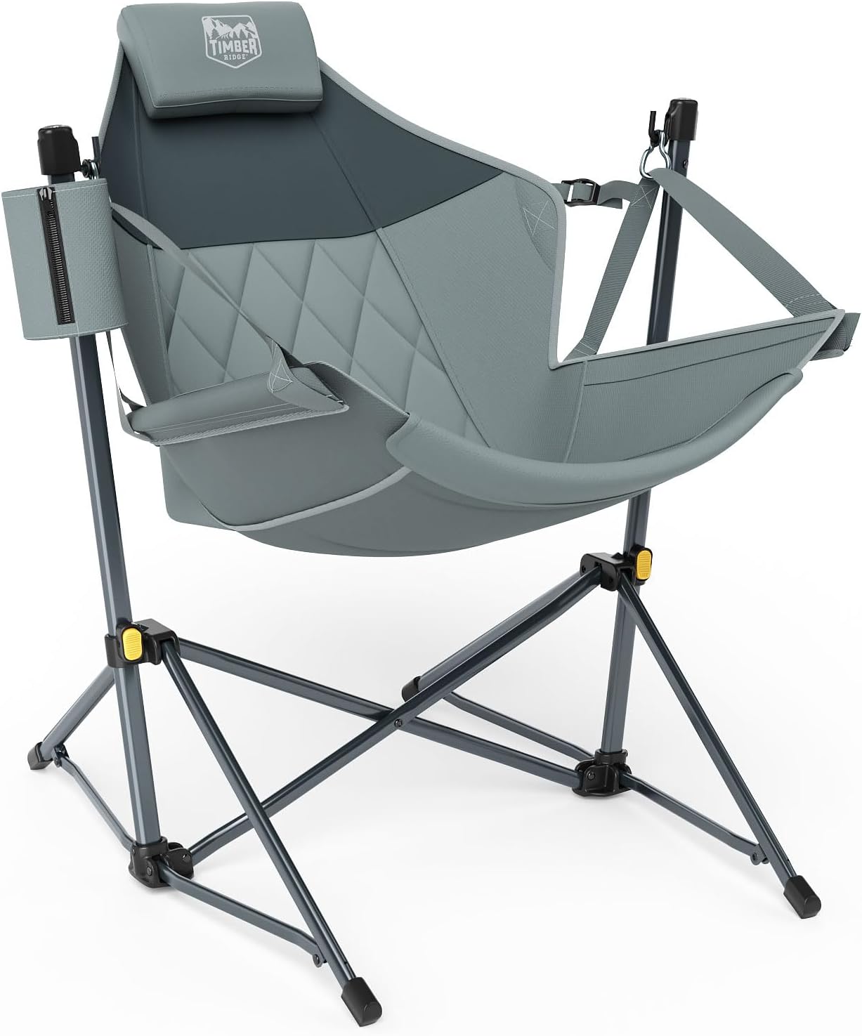 TIMBER RIDGE Hammock Camping Chair with Adjustable Backrest, Heavy Duty Folding Hammock Chair Supports 300lbs, Portable Hammock Chair for Camping, Travelling and Patio, Blue