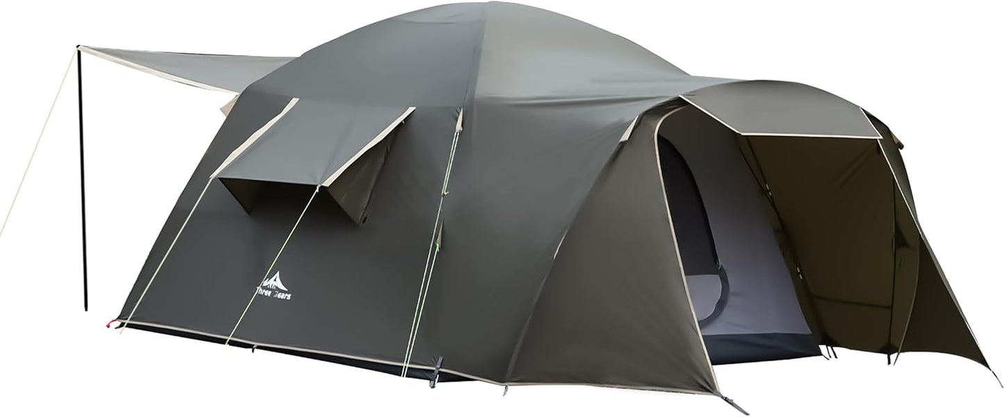 Three Bears Family Camping Tent - 6-Person Spacious Design, 3000mm Waterproof, Suitable for Road Trips/Backyards/Extended Camping Adventures in All Scenarios