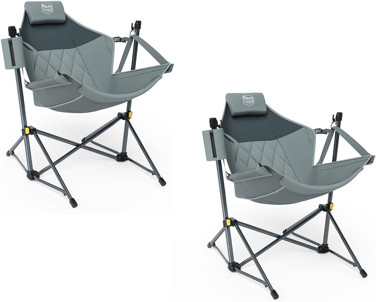 TIMBER RIDGE Hammock Camping Chair with Adjustable Backrest, Heavy Duty Folding Hammock Chair Supports 300lbs, Portable Hammock Chair for Camping, Travelling and Patio, Blue