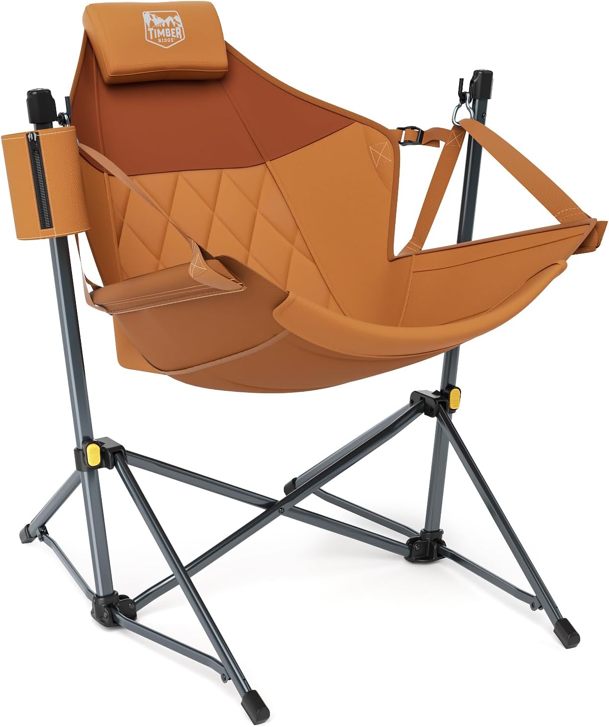 TIMBER RIDGE Hammock Camping Chair with Adjustable Backrest, Heavy Duty Folding Hammock Chair Supports 300lbs, Portable Hammock Chair for Camping, Travelling and Patio, Blue