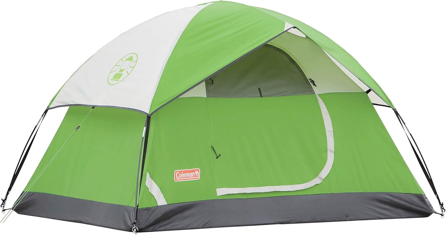 Coleman Sundome Camping Tent with Rainfly, 2/3/4/6 Person Tent Sets Up in 10 Mins, Weatherproof Shelter for Camping, Festivals, Backyard, Sleepovers, & More