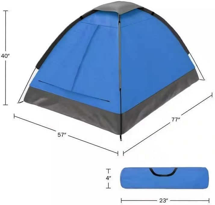 2-Person Dome Tent – Easy Set Up Shelter with Rain Fly and Carrying Bag for Camping