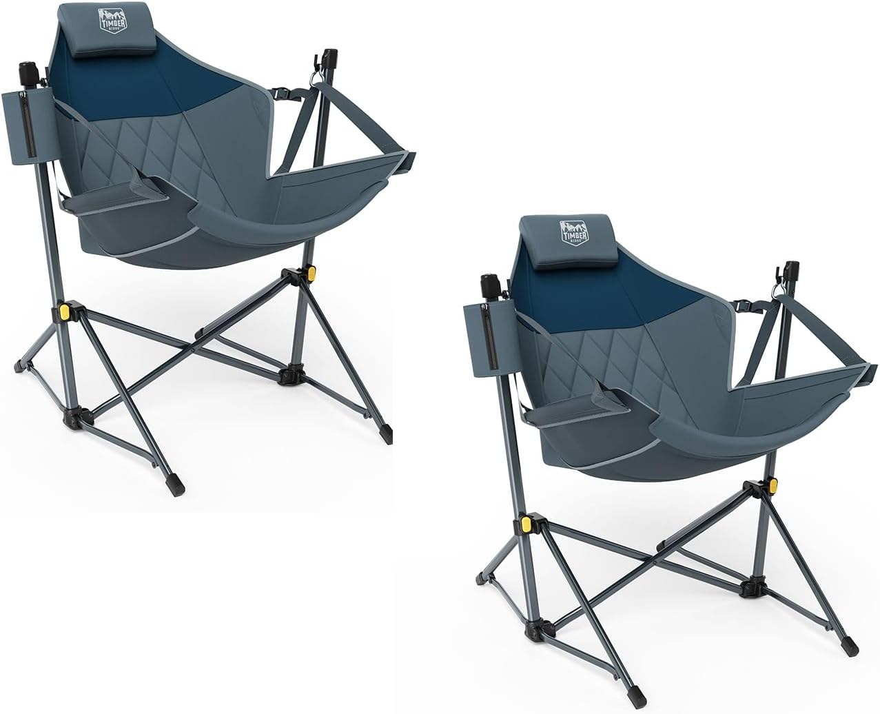TIMBER RIDGE Hammock Camping Chair with Adjustable Backrest, Heavy Duty Folding Hammock Chair Supports 300lbs, Portable Hammock Chair for Camping, Travelling and Patio, Blue