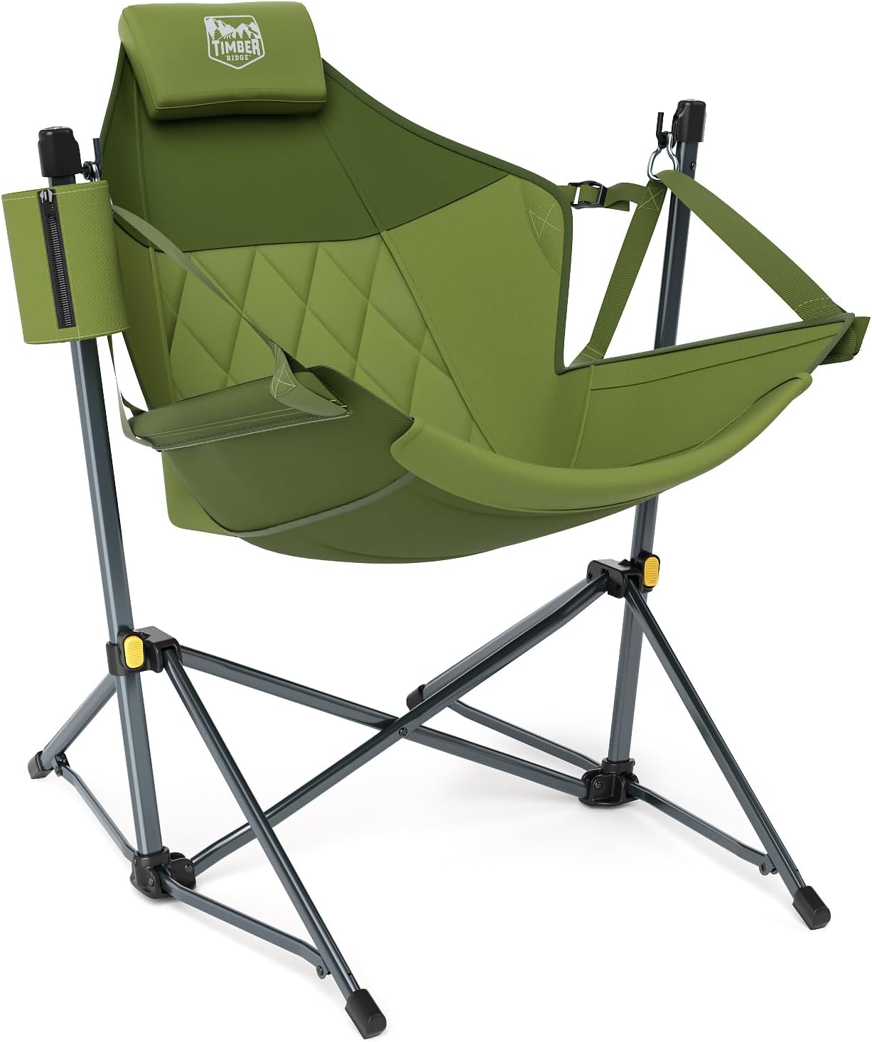 TIMBER RIDGE Hammock Camping Chair with Adjustable Backrest, Heavy Duty Folding Hammock Chair Supports 300lbs, Portable Hammock Chair for Camping, Travelling and Patio, Blue