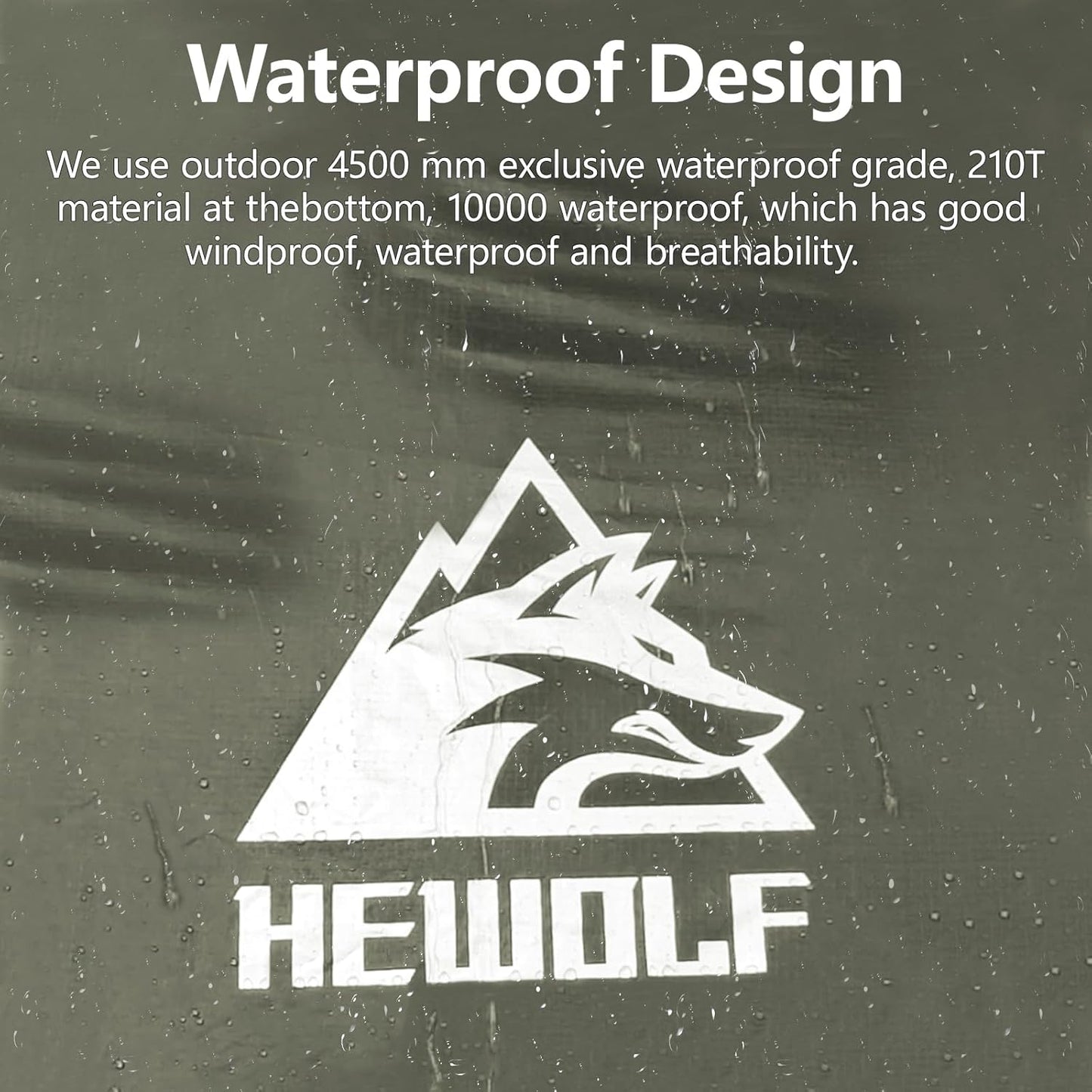 Hewolf 2/3/4 Person Camping Tent - Instant Pop Up Waterproof 2 Doors Tent with Easy Setup | 3-Season Hexagonal Dome Design for Family, Hiking & Traveling