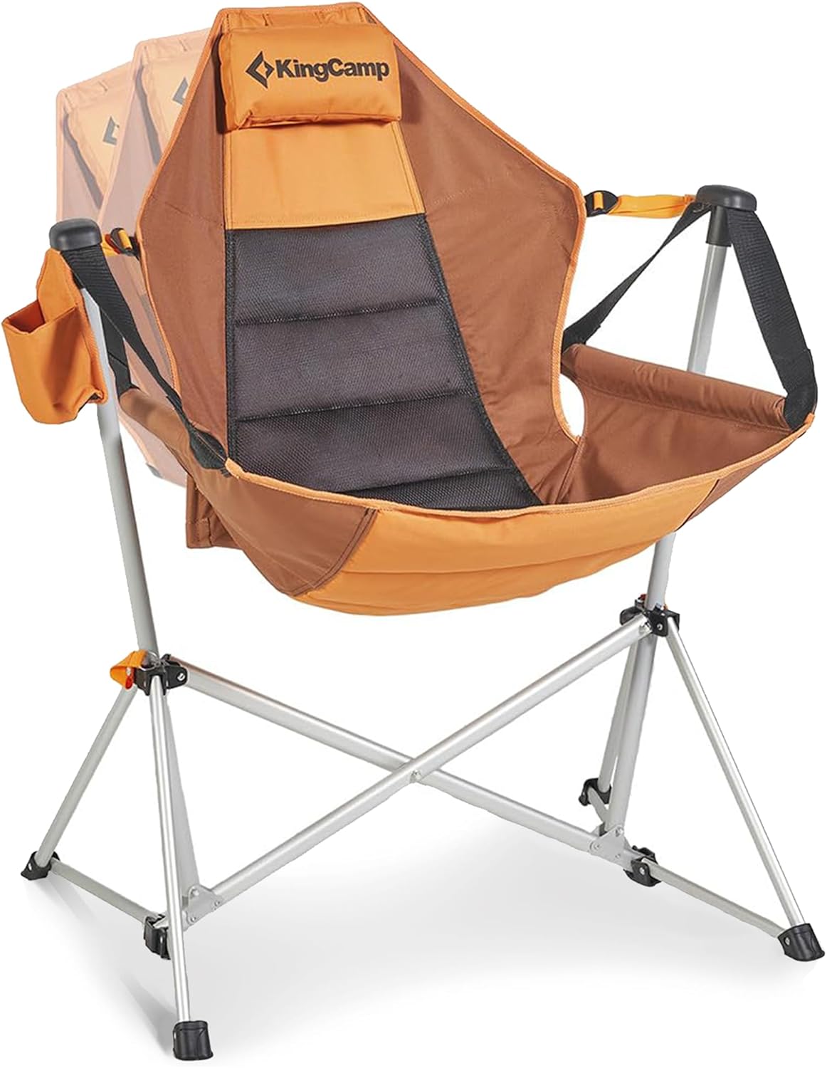 KingCamp Hammock Camping Chair, Swinging Portable Folding Camp Chairs for Adults Max 400lbs Heavy Duty Foldable Oversized Rocker with Aluminum Alloy Frame Cup Holder for Outdoor Beach Patio Sport