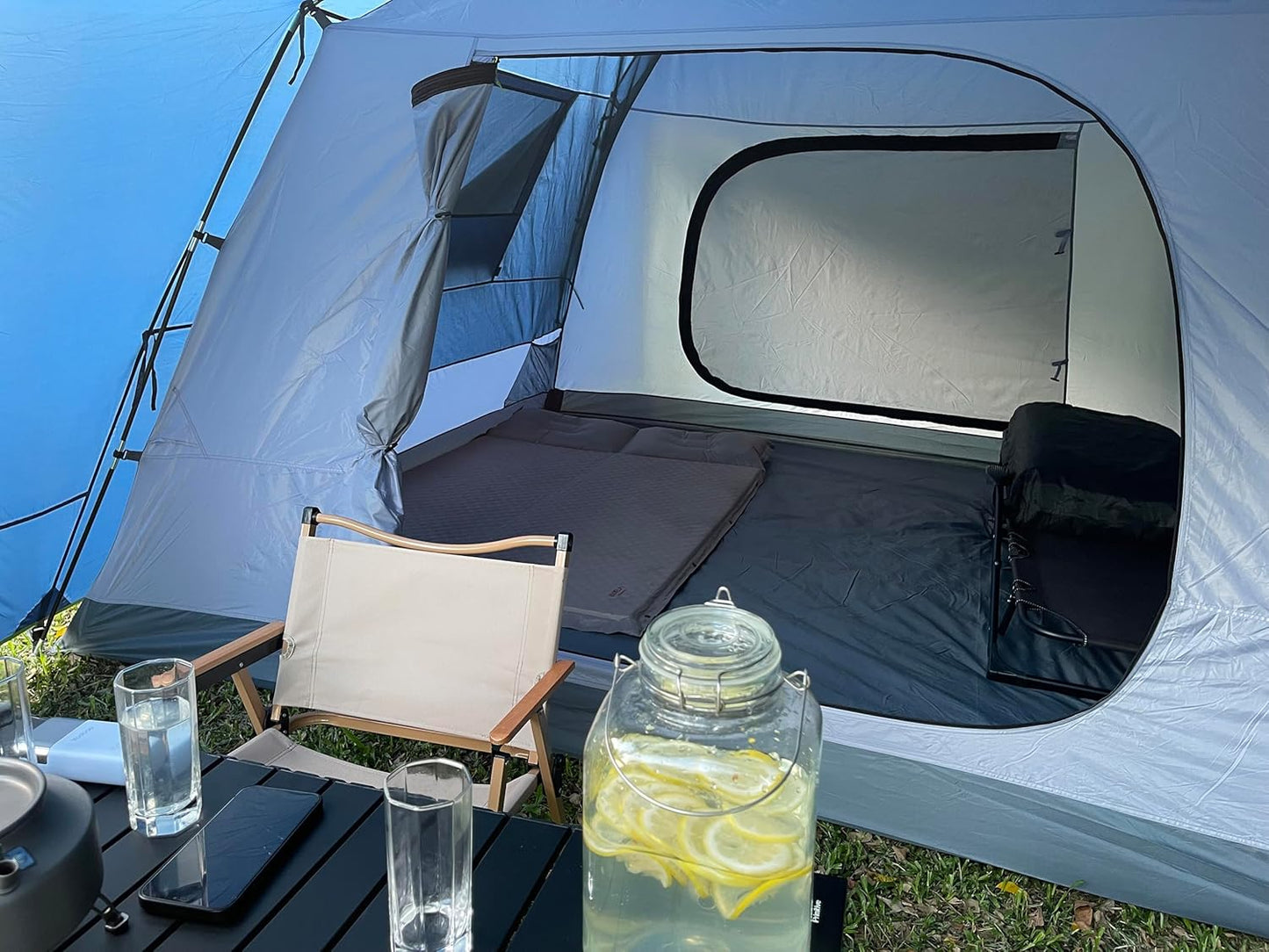 Three Bears Family Camping Tent - 6-Person Spacious Design, 3000mm Waterproof, Suitable for Road Trips/Backyards/Extended Camping Adventures in All Scenarios